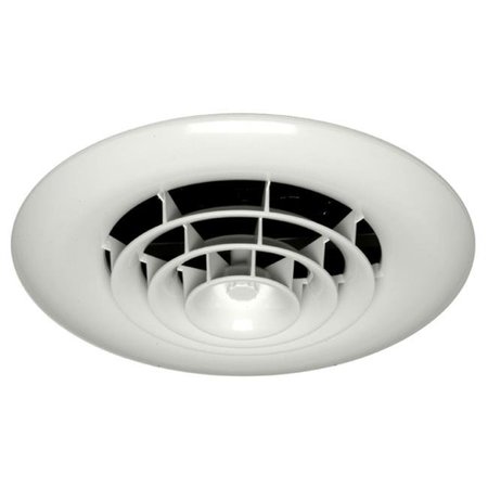 HAVACO QUICK CONNECT Havaco Quick Connect HT-G6B-R1 White Round Ceiling Diffuser with 6 in. Boot HT-G6B-R1